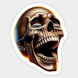 Suffering Skull Sticker